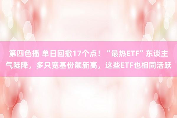 第四色播 单日回撤17个点！“最热ETF”东谈主气陡降，多只宽基份额新高，这些ETF也相同活跃