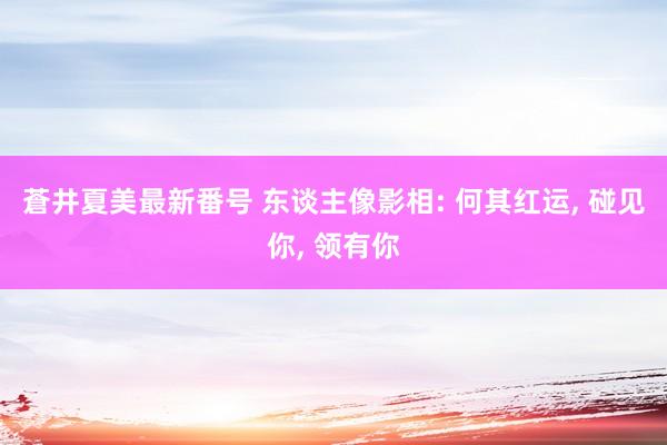 蒼井夏美最新番号 东谈主像影相: 何其红运, 碰见你, 领有你