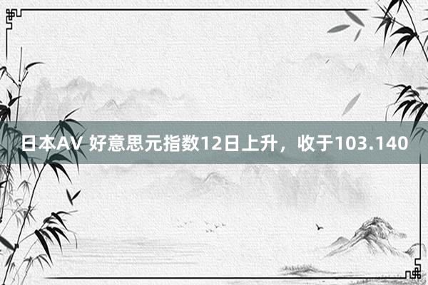 日本AV 好意思元指数12日上升，收于103.140