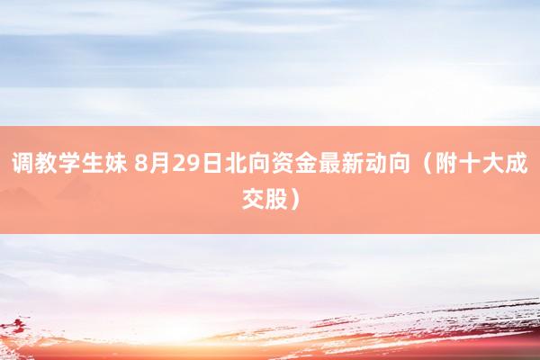 调教学生妹 8月29日北向资金最新动向（附十大成交股）