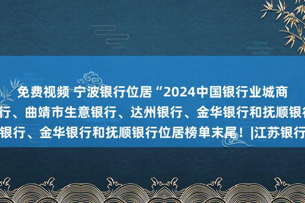 免费视频 宁波银行位居“2024中国银行业城商行竞争力”榜首，烟台银行、曲靖市生意银行、达州银行、金华银行和抚顺银行位居榜单末尾！|江苏银行