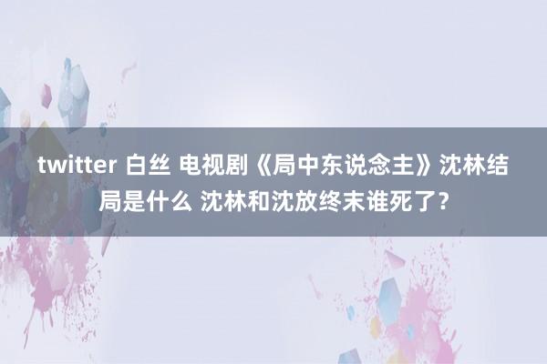 twitter 白丝 电视剧《局中东说念主》沈林结局是什么 沈林和沈放终末谁死了？