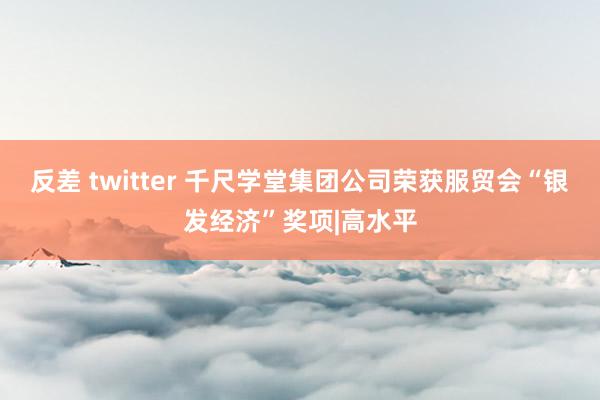 反差 twitter 千尺学堂集团公司荣获服贸会“银发经济”奖项|高水平